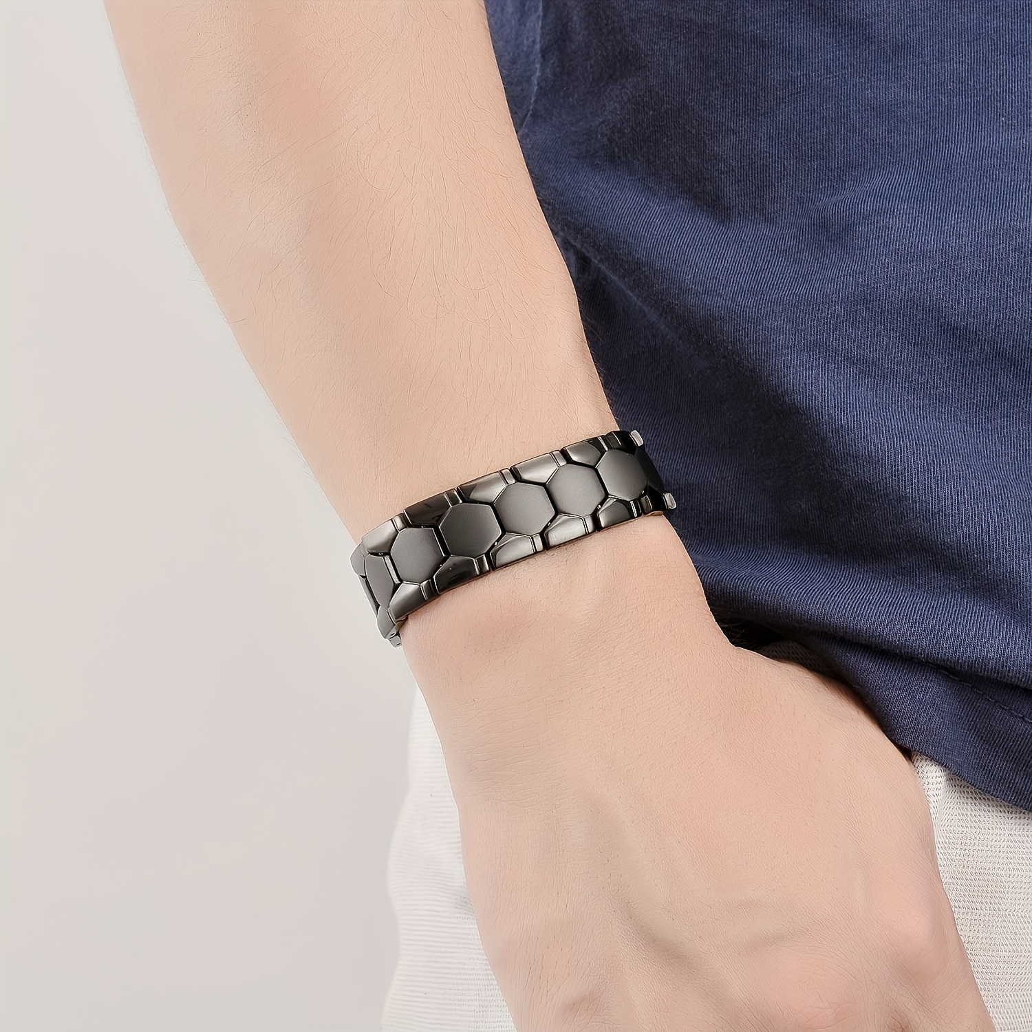 Stylish Multicolored Diamond Shaped Men's Bracelets Set